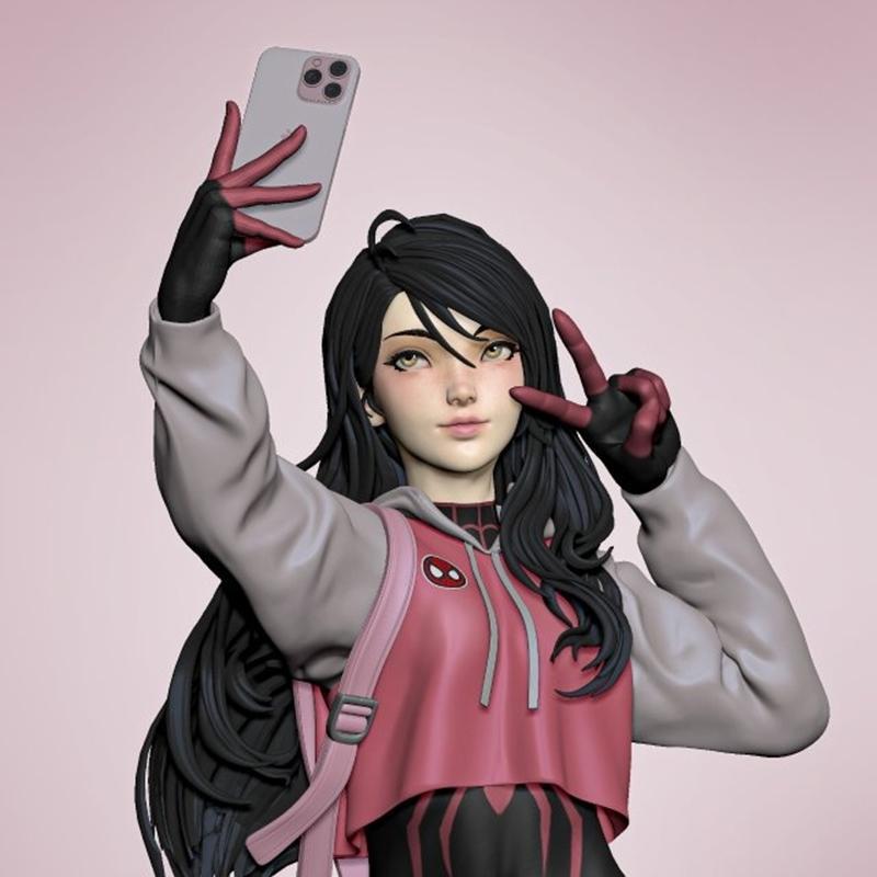 Ca 3D工作室蜘蛛女孩3D打印模型|Ca 3d Studios – Spidergirl – 3D Print Model STL