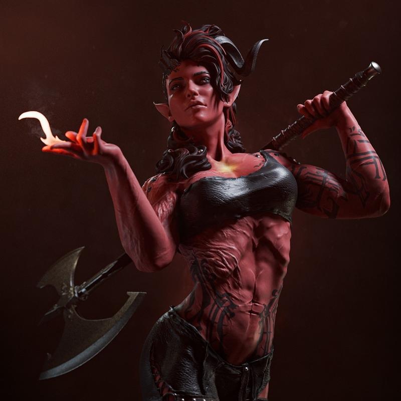 Ca 3D工作室 - 王者之剑 - 卡拉奇3D打印模型|Ca 3d Studios – Karlach – 3D Print Model STL