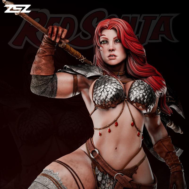 ZEZ工作室红衣女战士3D打印模型|ZEZ Studios – Red Sonja – 3D Print Model STL