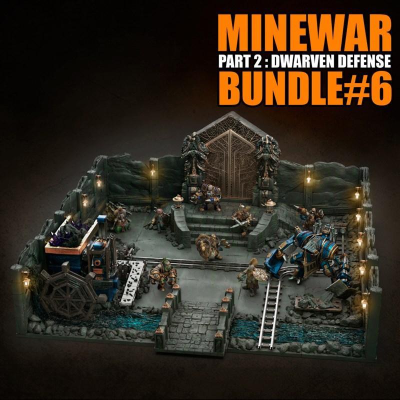 矿战系列：矮人防御套件3D打印模型|Necropunks Miniatures – Minewar part2 Dwarven Defence Bundle 6 – 3D Print Model STL