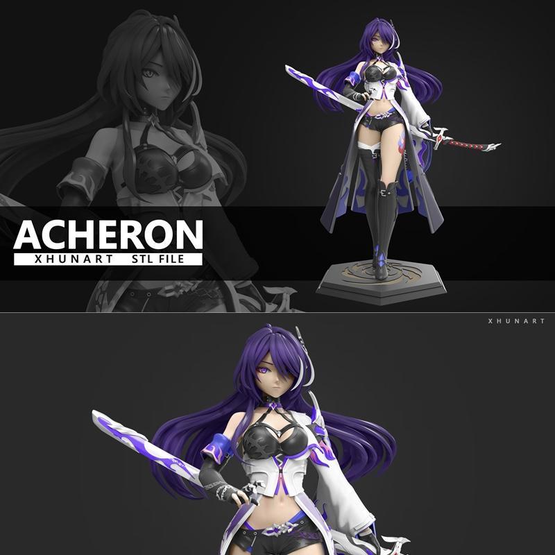 Xhunart 旗下3D打印模型：Acheron角色立体模型|Xhunart – Acheron – 3D Print Model STL