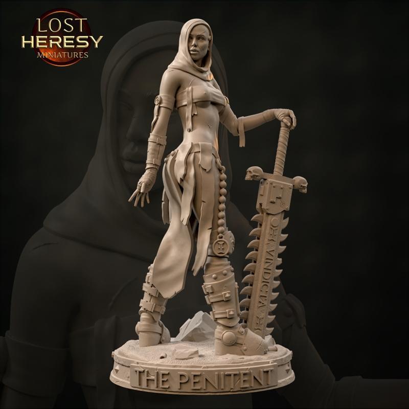 失落异端迷你模型——忏悔者|Lost Heresy Miniatures – The Penitent – 3D Print Model STL