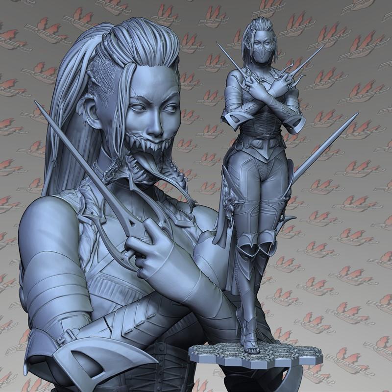 Prey Collection Studio - 米莉娜 MK12 3D打印模型|Prey Collection Studio – Mileena MK12 – 3D Print Model STL