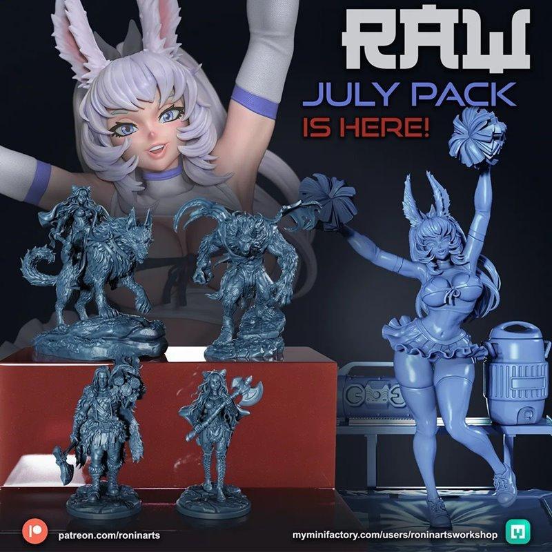 罗尼艺术工坊2024年7月 3D打印模型：动漫游戏角色模型STL|Ronin Arts Workshop July 2024 – 3D Print Model STL