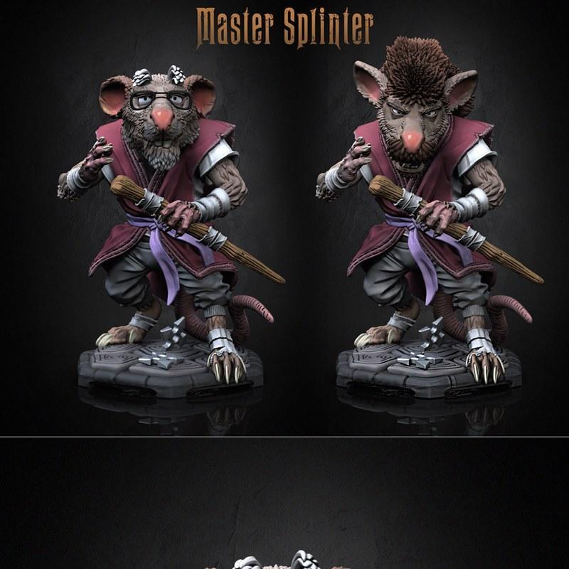 Master Splinter - 邮差忍者 - 3D打印模型|Master Splinter – TMNT Mutant Mayhem – 3D Print Model STL