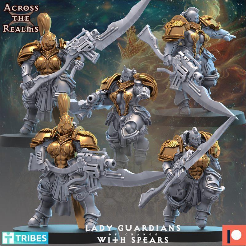 跨域守护者——3D打印模型|Across the Realms – Lady Guardians – 3D Print Model STL