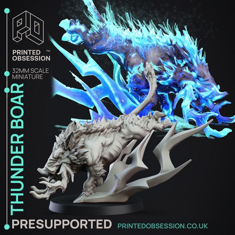 雷霆猪——3D打印模型|Thunder Boar – 3D Print Model STL