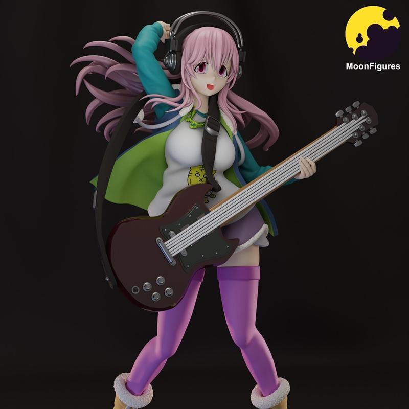 超级索尼科 3D打印模型|MoonFigures – Super Sonico – 3D Print Model STL
