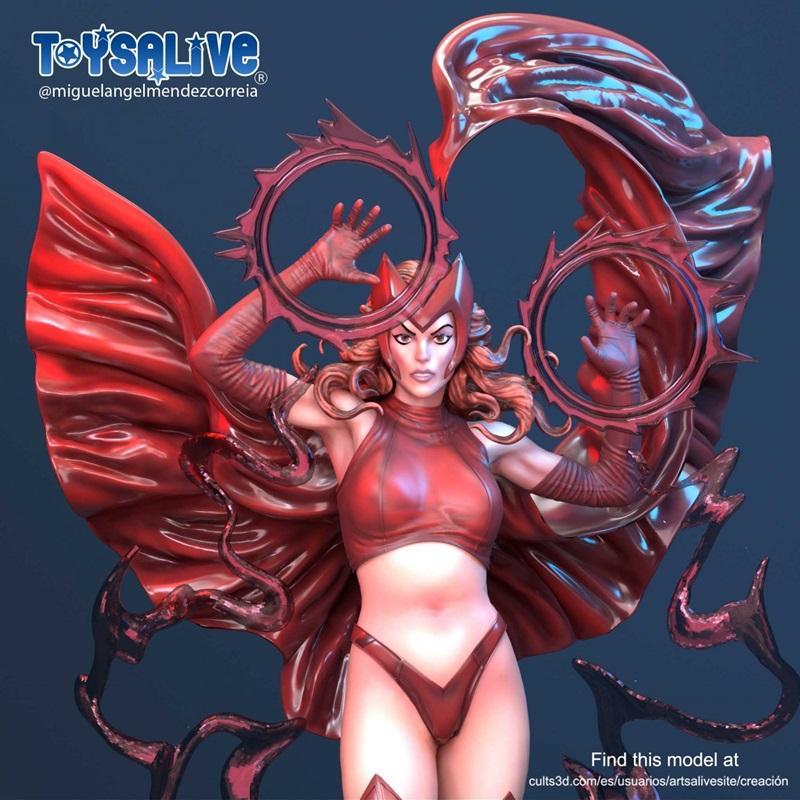 Scarlet Witch 3D打印模型|Artsalivesite – Scarlet Witch – 3D Print Model STL