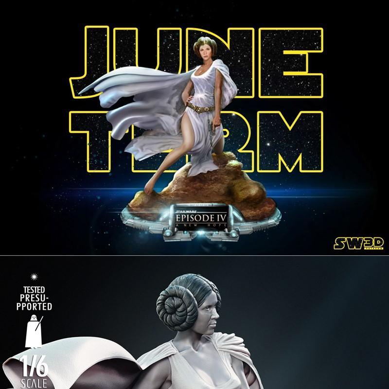 SW3D - 利亚雕塑 - 3D打印模型|SW3D – Leia Sculpture – 3D Print Model STL