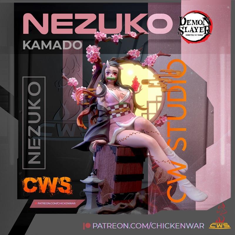 CW Studio 野猪娘 Nezuko 3D打印模型|CW Studio Nezuko – 3D Print Model STL