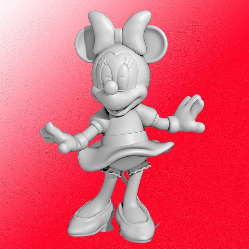 米妮老鼠 3D打印模型 STL|Minnie Mouse – 3D Print Model STL
