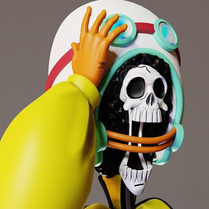 Brook - 动漫游戏角色3D打印模型|Brook – 3D Print Model STL