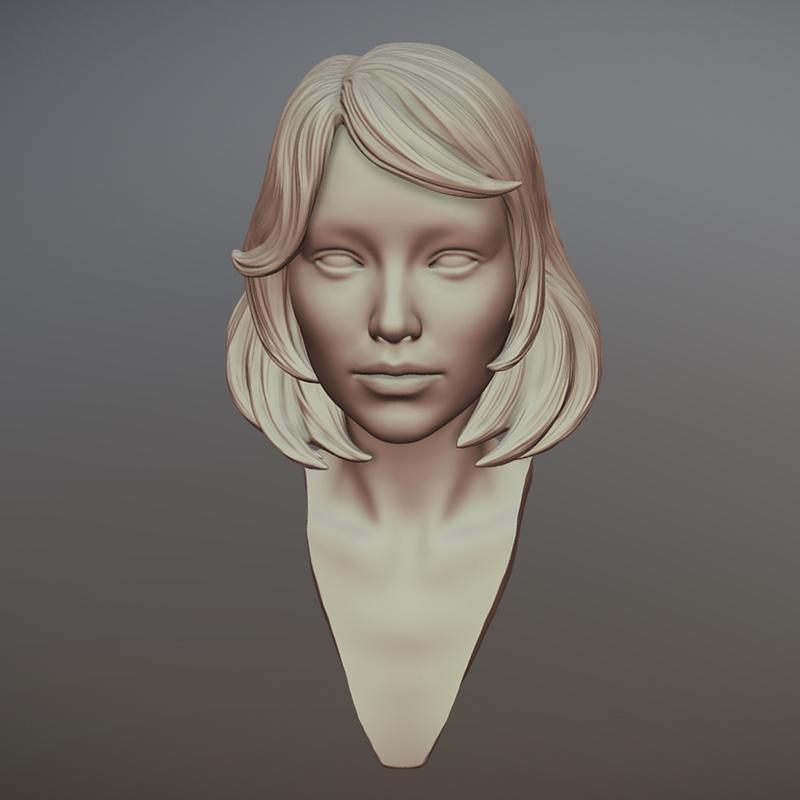 Hair 11 - 3D打印模型 - 毛发11角色模型|Hair 11 – 3D Print Model STL