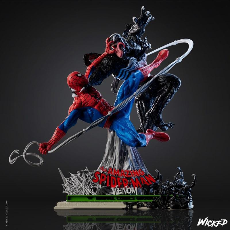WICKED系列 Venom与蜘蛛侠3D打印模型|WICKED – Venom and Spiderman Diorama V2 – 3D Print Model STL