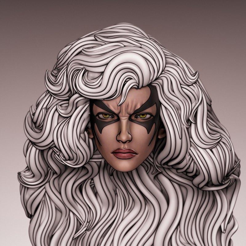 黑猫 - 3D打印模型|Black Cat – 3D Print Model STL