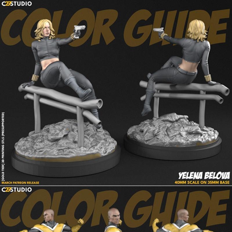 C27 - 《同步与末日》耶莱娜·贝洛娃 3D打印模型|C27 – Yelena Belova and Synch and Apocalypse – 3D Print Model STL