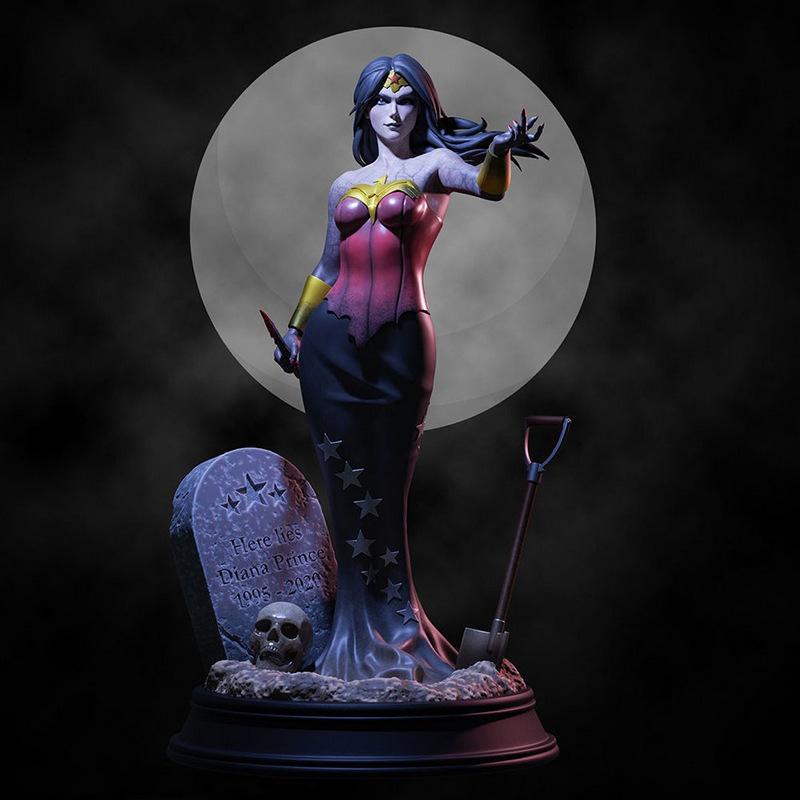 3D打印模型：神奇女侠哈洛芬节限定版|Queen Wonder Woman Halloween – 3D Print Model