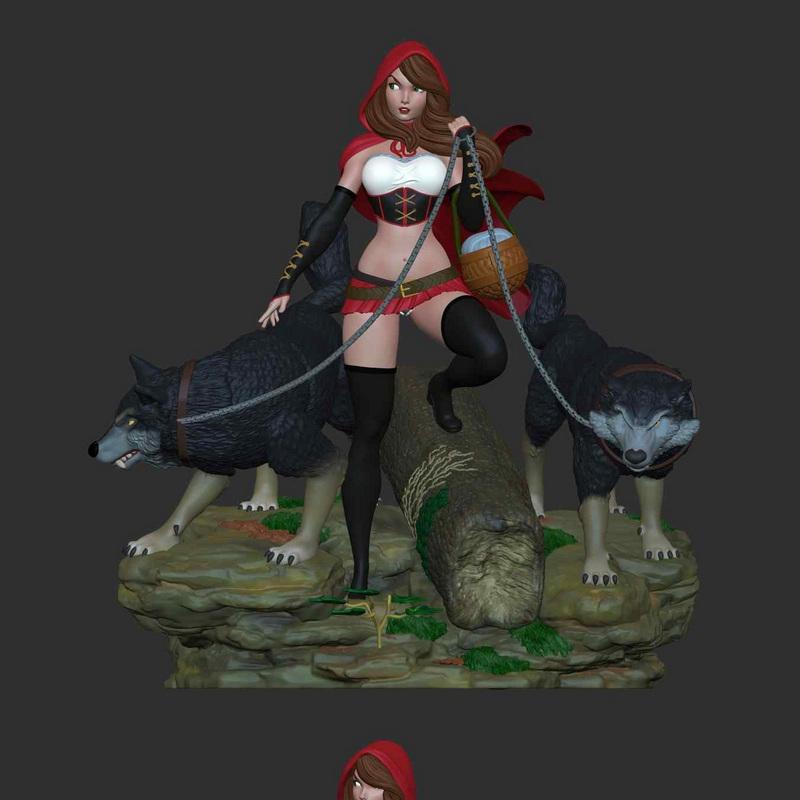 小红帽3D打印模型|Little Red Riding Hood – 3D Print Model