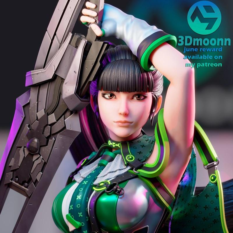 3D打印模型：星穹之恋——艾娃星际角色设计|3Dmoonn – Eve Stellar – 3D Print Model STL