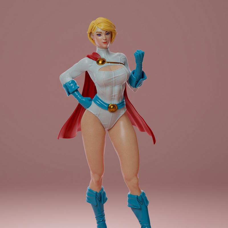 幂能女孩 3D打印模型|Power Girl – 3D Print Model