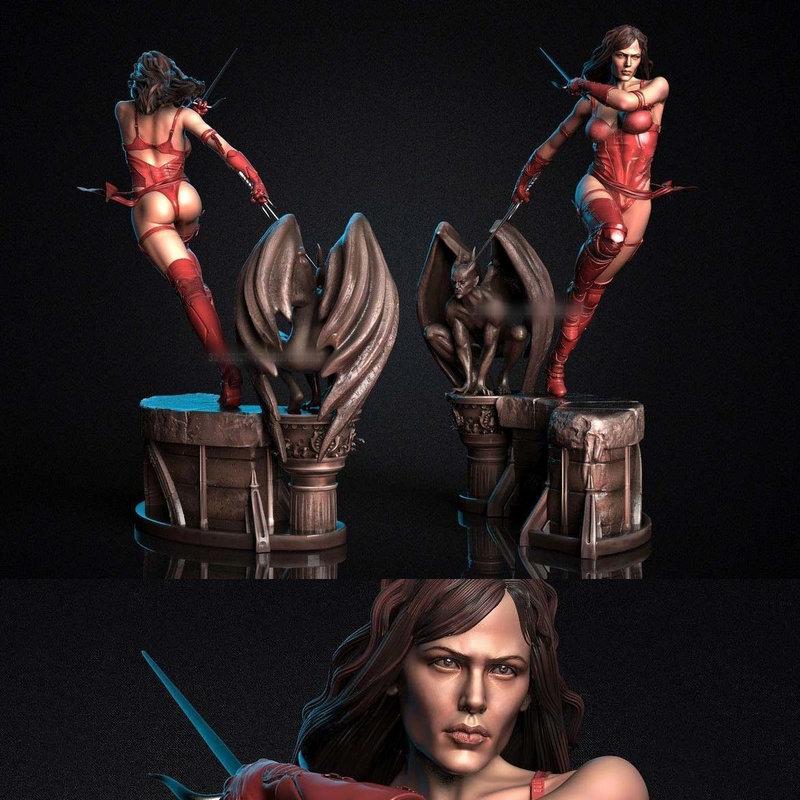 Elektra - 动漫游戏角色3D打印模型|Elektra – 3D Print Model