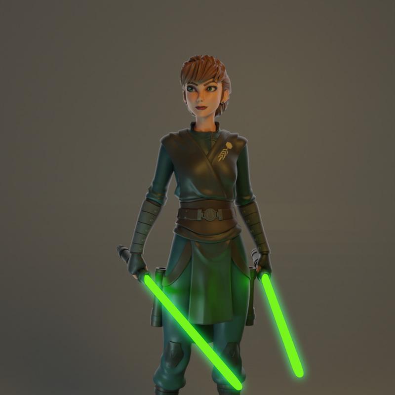 贾德安娜 3D打印模型|Jedi Anna – 3D Print Model