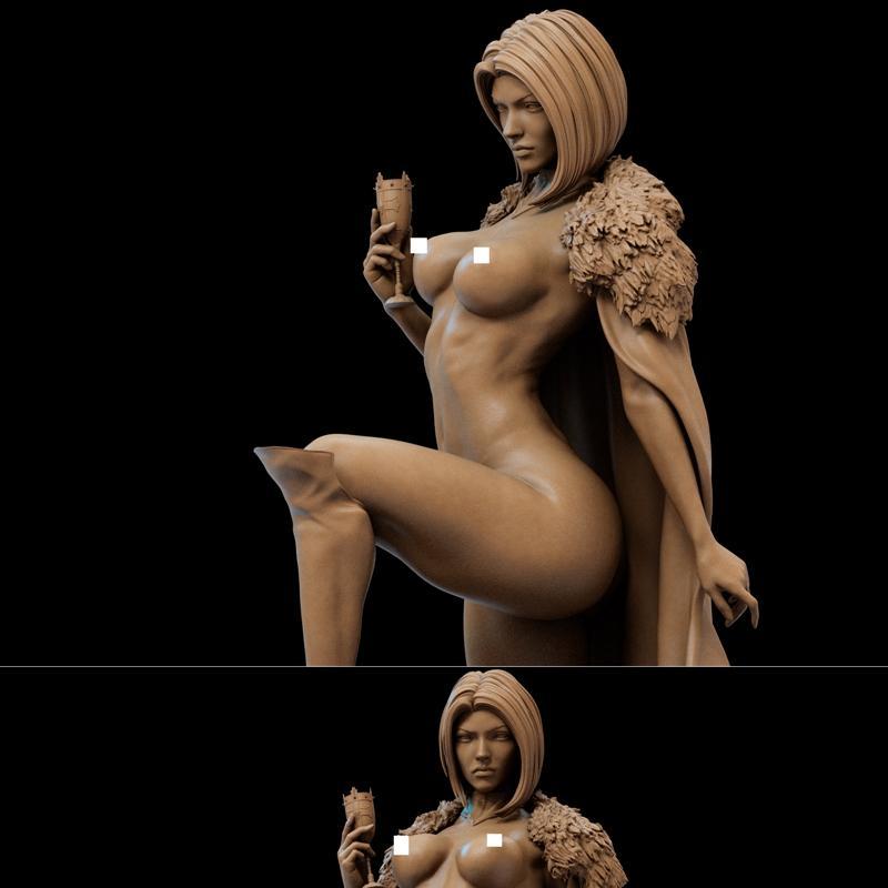 Ca 3d Studios - 伊玛·弗罗斯特 NSFW 3D打印模型|Ca 3d Studios – Emma Frost NSFW Version – 3D Print Model STL