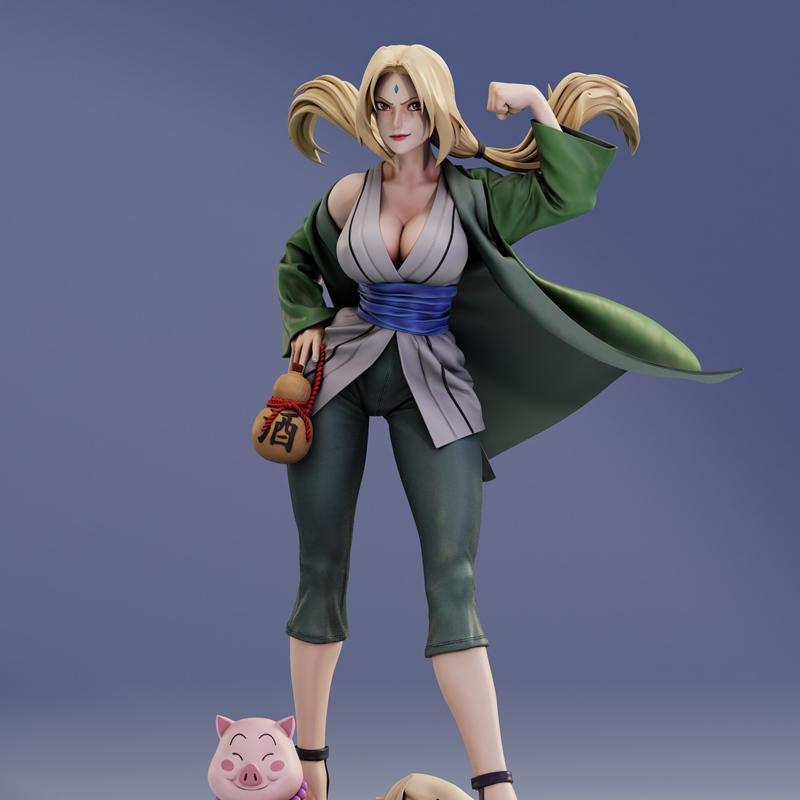 KuGo工作室 三代目火影忍者TSUNADE 3D打印模型|KuGo figures – Tsunade – 3D Print Model STL