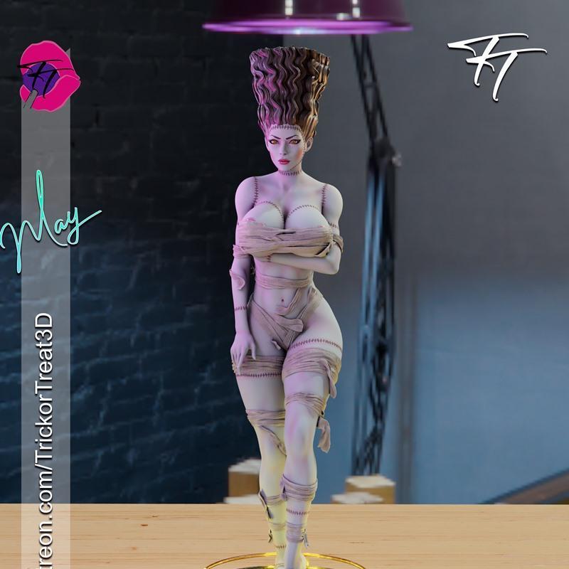 弗兰肯斯坦的新娘 3D打印模型|Trick of Treat – Bride of Frankenstein – 3D Print Model STL