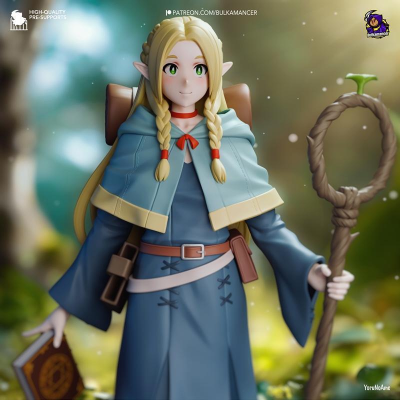 Bulkamancer造型设计——马克丽尔——美味 dungeon 3D打印模型|Bulkamancer Sculpts – Marcille – Delicious in Dungeon – 3D Print Model STL