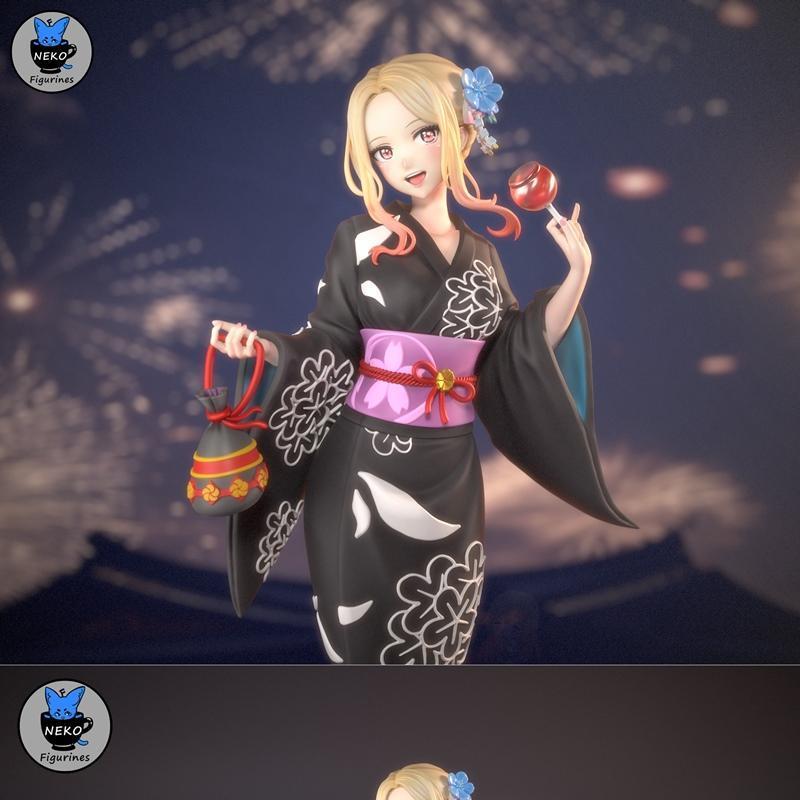 猫娘雕像 - 游戏角色马林·高桥 - 3D打印模型|Neko Figurines – Marin Kitagawa – 3D Print Model STL