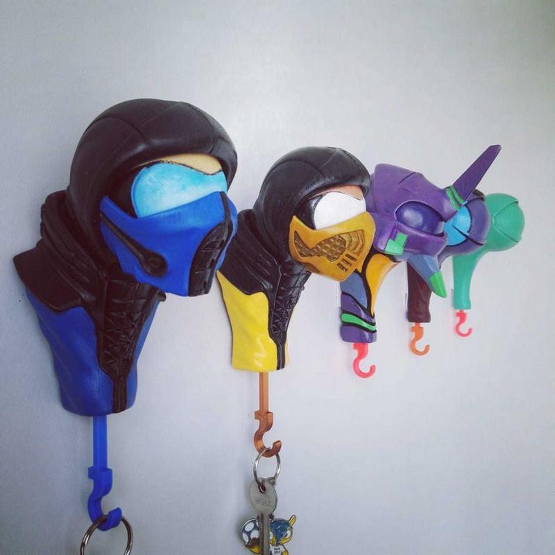 3D打印模型：墙挂钥匙扣 - 《原神》- 旅行者|Wall Key Holder – 3D Print Model