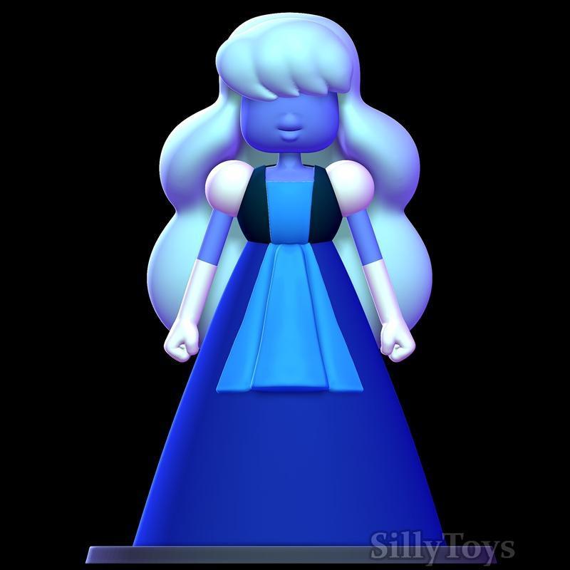蓝宝石 - 《Steven Universe》- 《Scooby-Doo》3D打印模型|Sapphire – Steven Universe and Space Kook – Scooby Doo – 3D Print Model STL