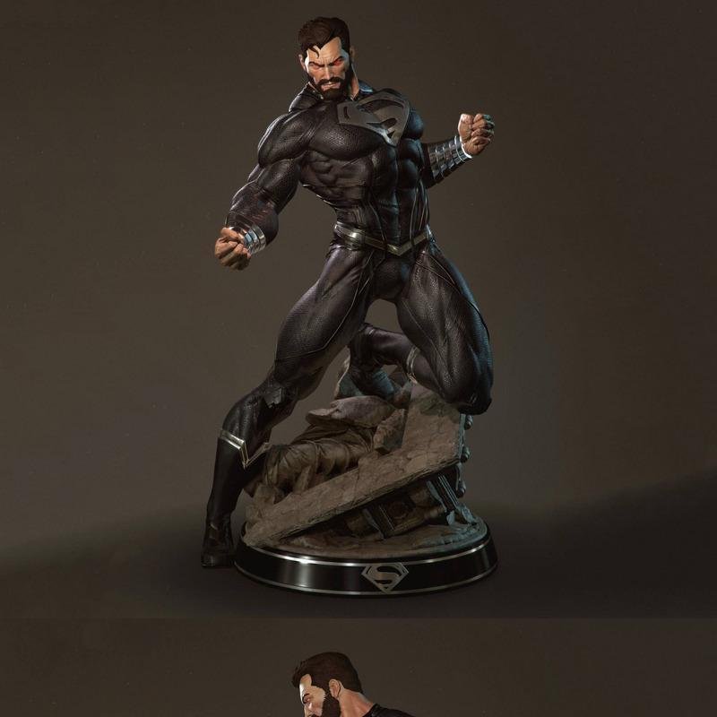 超人黑衣款3D打印模型|Superman Blacksuit – 3D Print Model