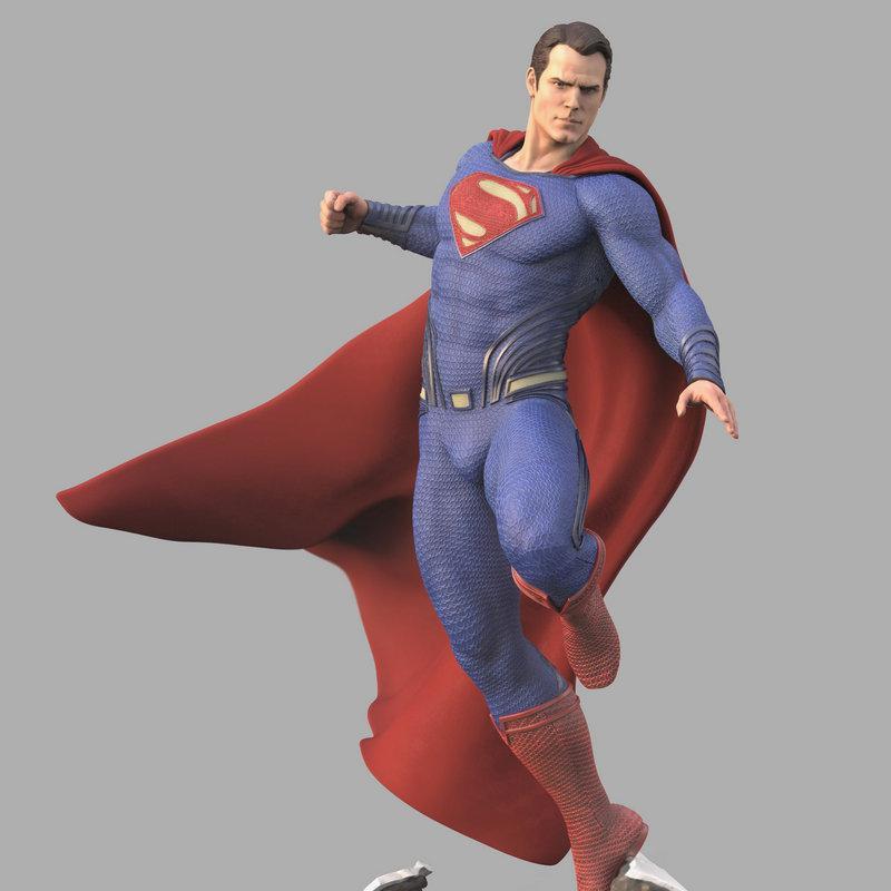超人 - 亨利·卡维尔 - 3D打印模型|Superman – Henry Cavill – 3D Print Model