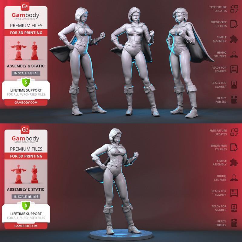权力少女 3D打印模型|Power Girl – 3D Print Model
