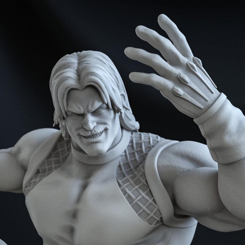 胡格——格斗王者——3D打印模型|Rugal – King of Fighters – 3D Print Model