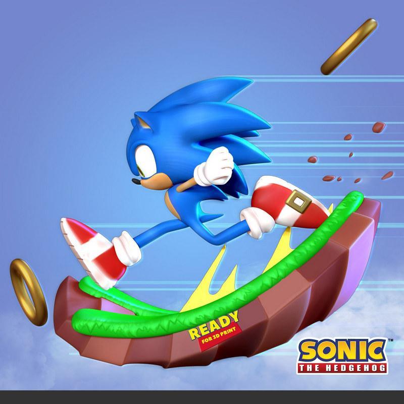刺猬索尼克 3D打印模型|Sonic the Hedgehog – Lightning Fast – 3D Print Model