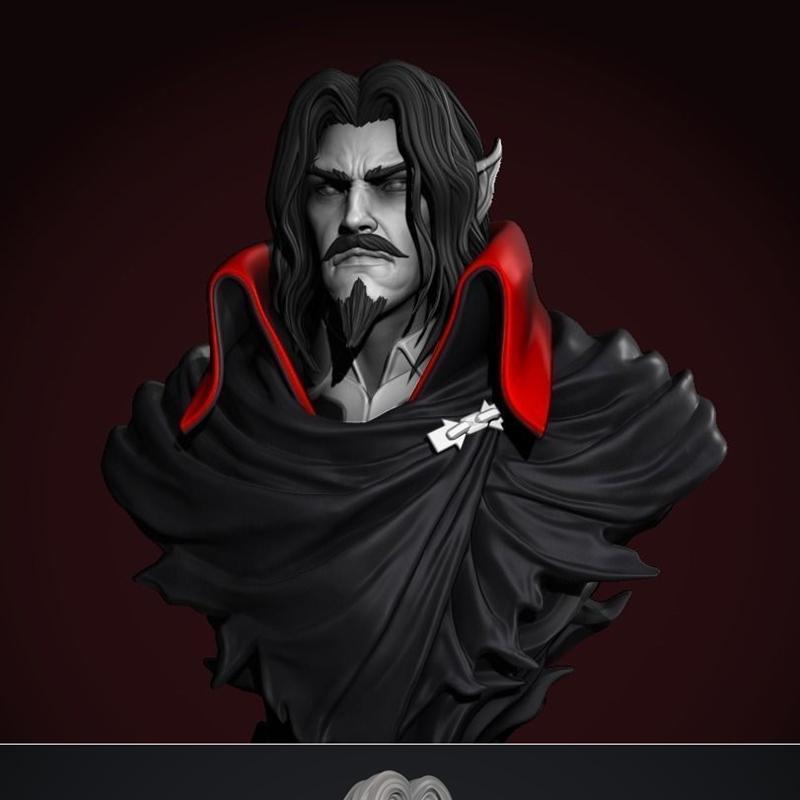 Castlevania Dracula模型3D打印文件|Castlevania – Dracula Bust – 3D Print Model STL