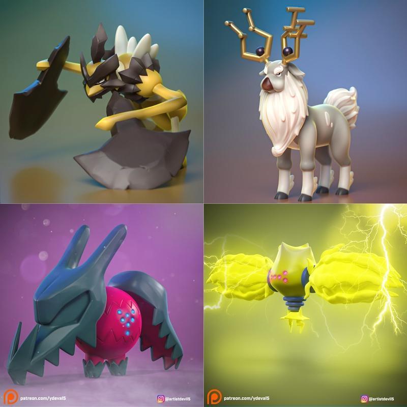 Ydeval 10款迷你模型第9部 3D打印配件|Ydeval – 10 Miniatures Part 9 – 3D Print Model STL