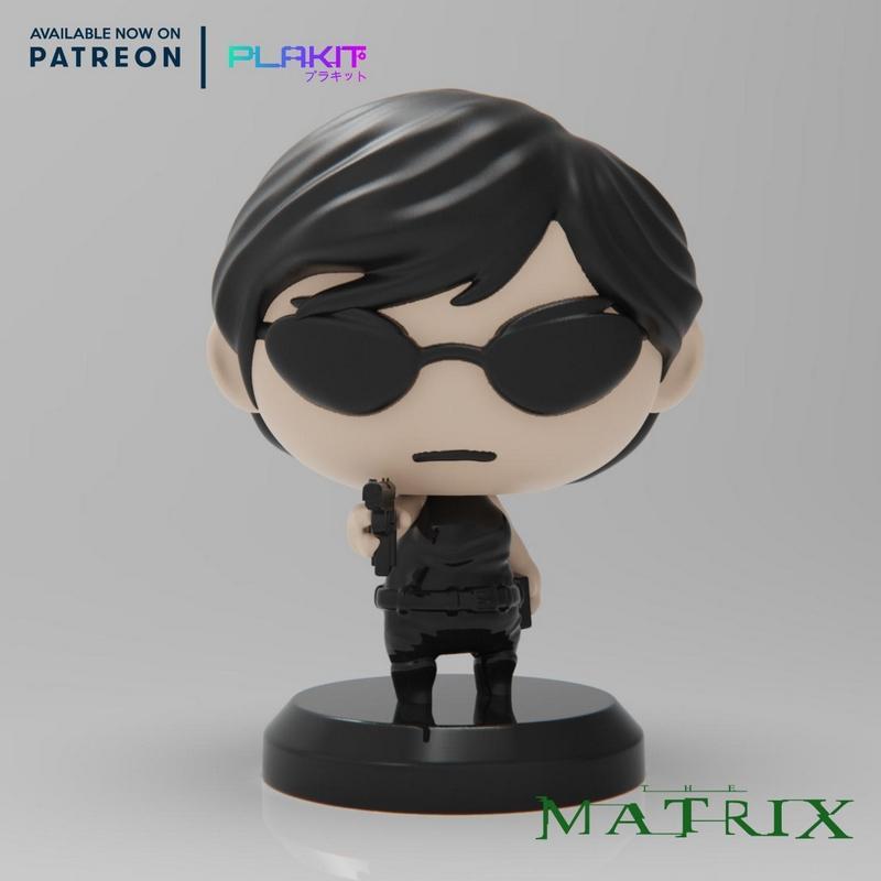 PlaKit 三件套 3D打印模型：矩阵 Trinity 完整套装|PlaKit – Matrix – Trinity – 3D Print Model