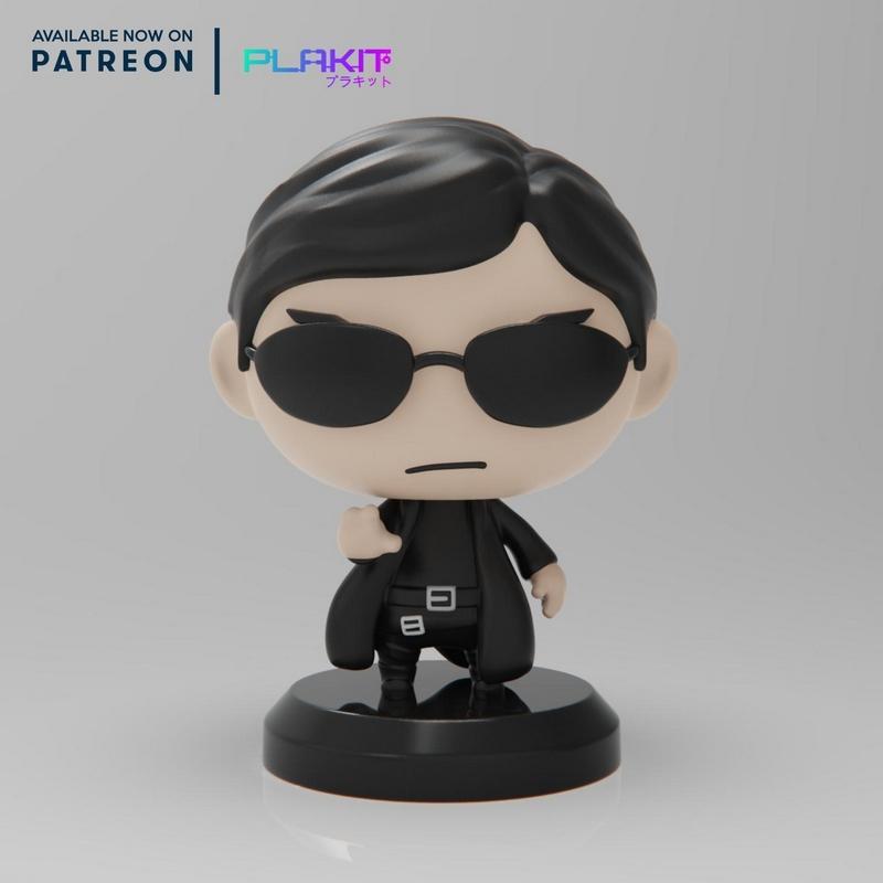 PlaKit 3D打印模型：矩阵Neo角色造型|PlaKit – Matrix – Neo – 3D Print Model