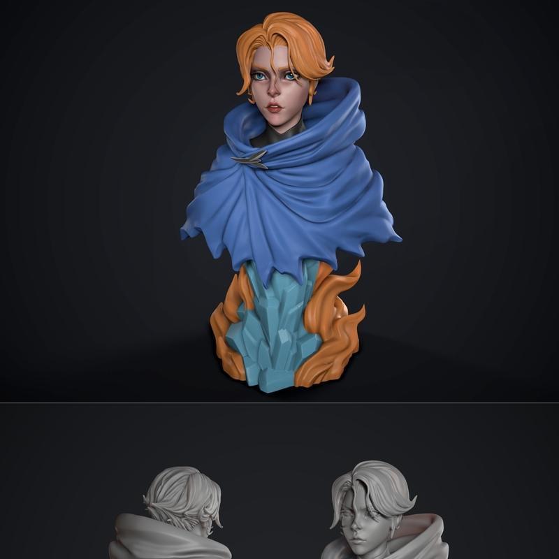 Castlevania Sypha Bust 3D打印模型|Castlevania – Sypha Bust – 3D Print Model STL
