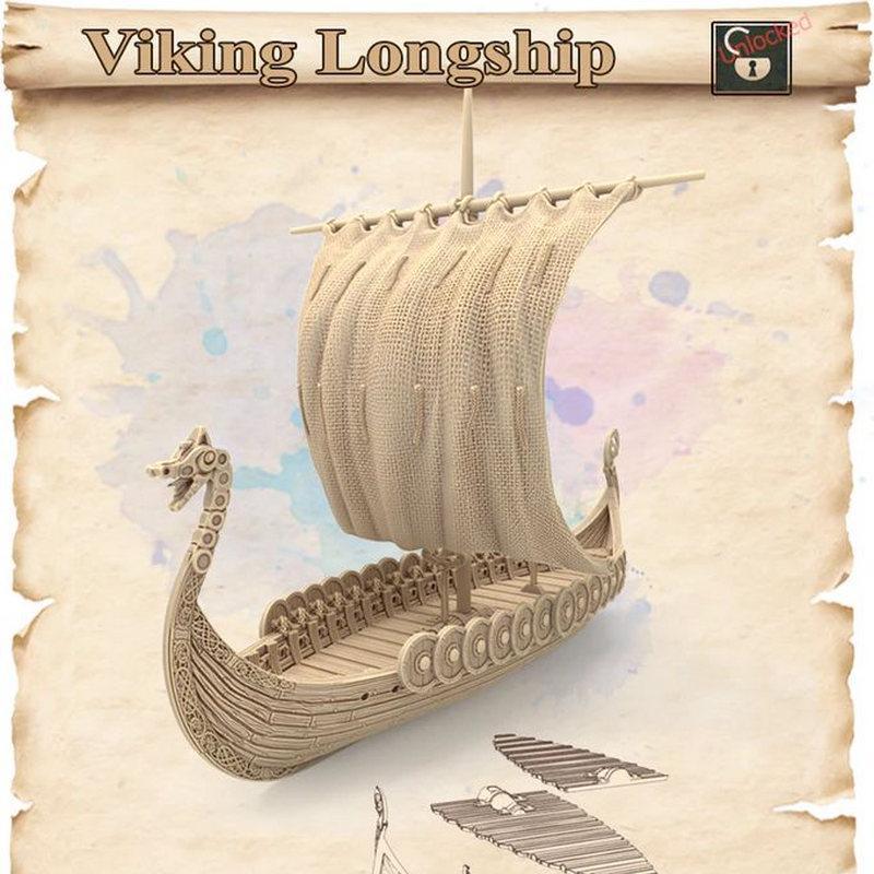 维京长船3D打印模型|Viking Longship – 3D Print Model