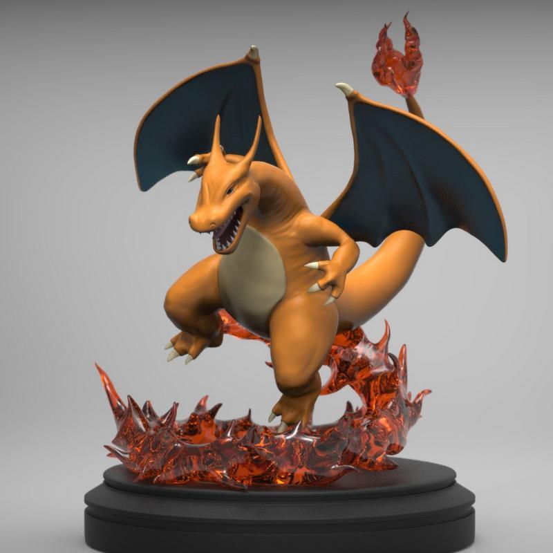 宝可梦3D打印模型：烈焰龙|Charizard – Pokemon – 3D Print Model