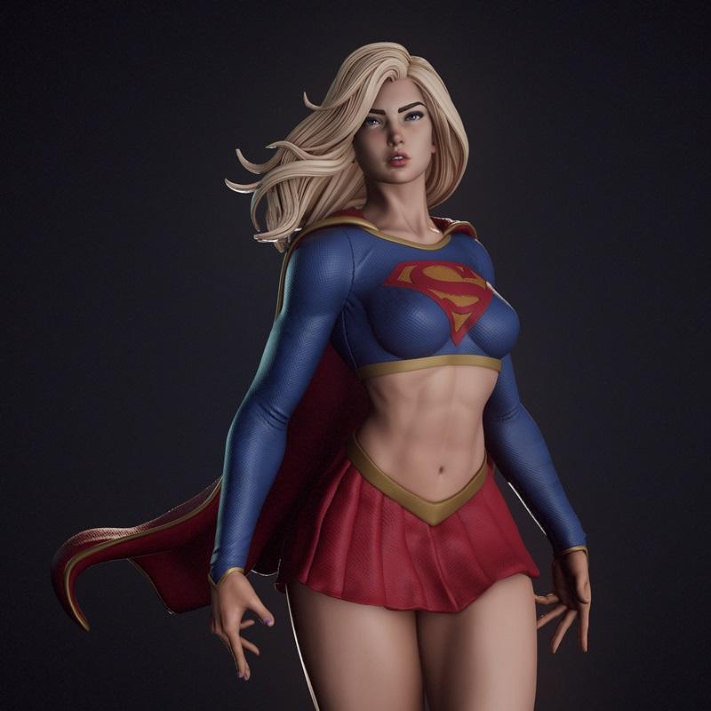 Shadaloo Studios - 超女 - 3D打印模型|Shadaloo Studios – Supergirl – 3D Print Model STL
