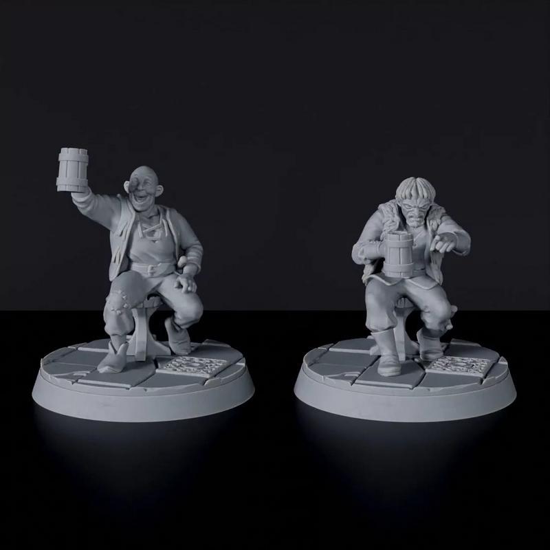 tavern patrons 3d打印模型|Tavern Patrons – 3D Print Model