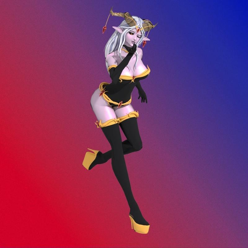 3D打印模型：Succubus角色造型|Succubus – 3D Print Model STL