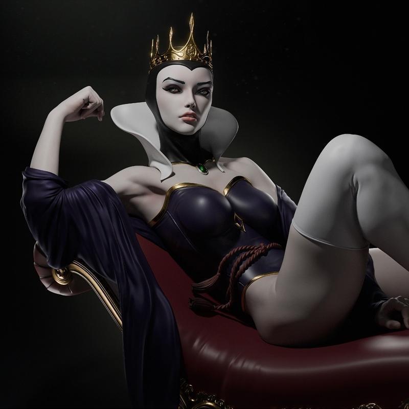 Ca 3d Studios - 女巫王 - 3D打印模型|Ca 3d Studios – Evil Queen – 3D Print Model STL
